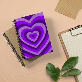 Cute Paars Heart Notitieboek
