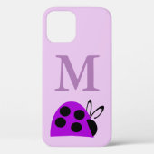 Cute Paars Ladybug Persoonlijk Case-Mate iPhone Case (Achterkant)