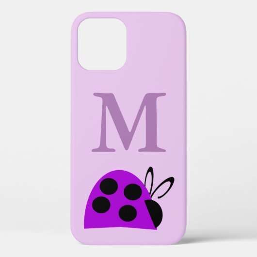 Cute Paars Ladybug Persoonlijk Case-Mate iPhone Case (Achterkant)