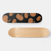 Cute Paars Leopard Pumpkin Pattern Skateboard (Horizontaal)