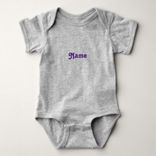 Cute paarse aangepaste naam text monogram romper