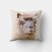 Cute paarse alpaca kussen (Achterkant)