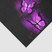 Cute Paarse Butterflies Tissuepapier (Detail)