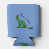 Cute Paarse Dinosaur Koelbox Blikjeskoeler (Achterkant)