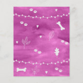 Cute Paarse Dog Walker Flyer met Swirls Banner (Achterkant)