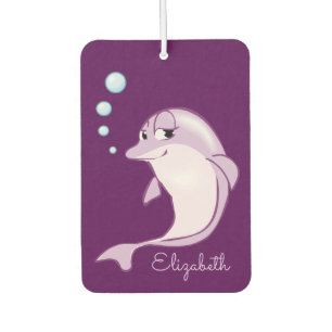 Cute Paarse Dolphin Personalized Luchtverfrisser