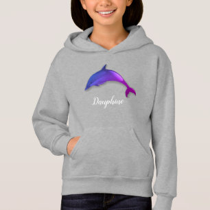 Cute paarse dolphin - voeg naam toe