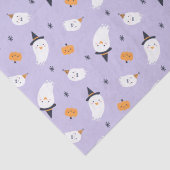 Cute Paarse Ghost en Pumpkin Tissuepapier (Detail)