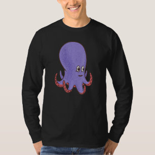 Cute Paarse glimlach octopus T-shirt
