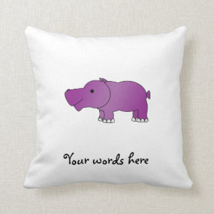 Cute paarse hippo kussen