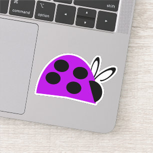 Cute Paarse Ladybug Sticker