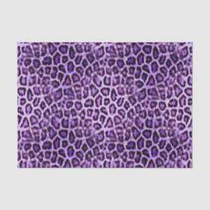 Cute Paarse Leopard Animal Print Girly Party Tissuepapier