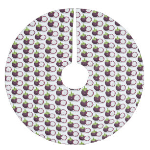 Cute paarse mangosteen cartoon afbeelding kerstboom rok