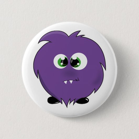 Cute Paarse Monster Ronde Button 5,7 Cm (Voorkant)