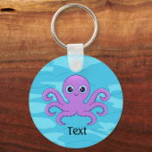 Cute Paarse Octopus Design Sleutelhanger (Voorkant)
