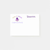 Cute Paarse Octopus LIFE IS BUSY Post-it® Notes (Voorkant)