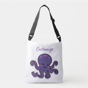 Cute Paarse Octopus Thunder_Cove Crossbody Tas