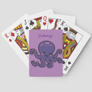 Cute Paarse Octopus Thunder_Cove Pokerkaarten