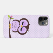 Cute Paarse Owl Case-Mate iPhone Case (Achterkant (horizontaal))