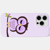 Cute Paarse Owl Case-Mate iPhone Case (Achterkant (horizontaal))