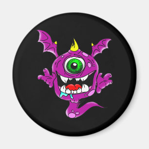 Cute Paarse People Eater Monster Magneet