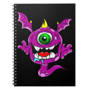 Cute Paarse People Eater Monster Notitieboek