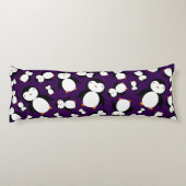 Cute paarse pinguïn patroon lichaamskussen (Achterkant)