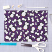 Cute paarse pinguïn patroon tissuepapier (Craft)