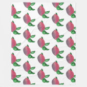 Cute Paarse Shell Zee Turtle Fleece Deken (Voorkant)