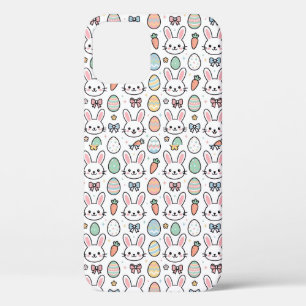 Cute  Paashaas & Eieren Kawaii Patroon iPhones iPhone 12 Hoesje