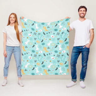 Cute Paashaas Patroon Kawaii Konijnen Eieren Fleece Deken