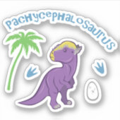 Cute Pachycephalosaurus Sticker (Voorkant)