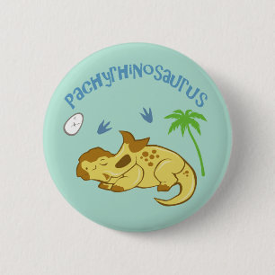 Cute Pachyrhinosaurus Ronde Button 5,7 Cm
