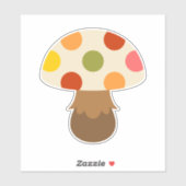Cute paddenstoel sticker (Vel)