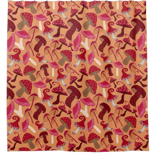 Cute paddenstoelen douchegordijn (Voorkant)