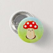 Cute paddenstoeltekening ronde button 3,2 cm (Voorkant /achterkant)