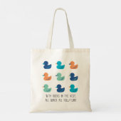Cute Paddling of Ducks Art II Tote Bag (Achterkant)