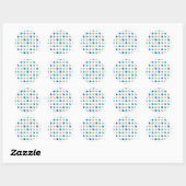 Cute Paddling of Ducks Pattern Ronde Sticker (Vel)