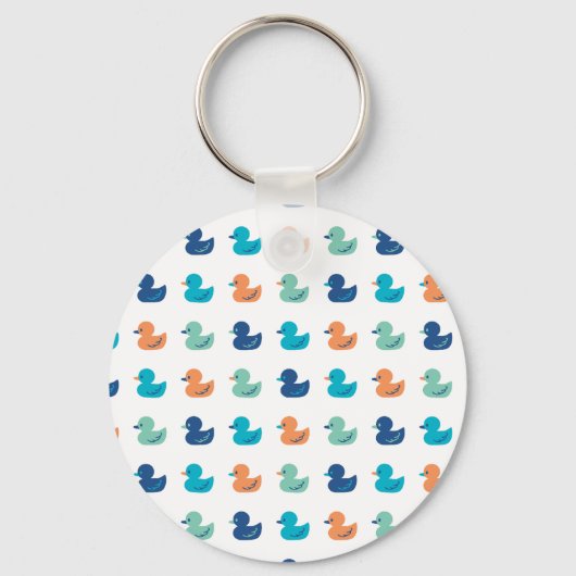 Cute Paddling of Ducks Pattern Sleutelhanger (Voorkant)