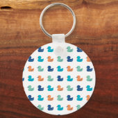 Cute Paddling of Ducks Pattern Sleutelhanger (Voorkant)