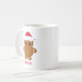 Cute pain d'épice Personnalisé Mug de Noël (Devant gauche)