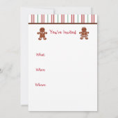 Cute pain d'épices Maison Noël Invitations (Dos)