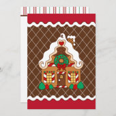 Cute pain d'épices Maison Noël Invitations (Devant / Derrière)