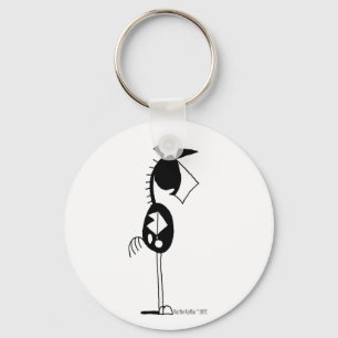 Cute Paint Horse Cartoon Sleutelhanger