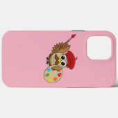 Cute Painter Owl Cartoon Case-Mate iPhone Case (Achterkant (horizontaal))
