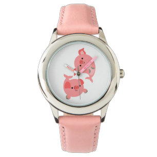 Cute Pair van Cartoon Merpigs Watch Horloge