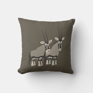 Cute Pair van Cartoon Oryxes Pillow Kussen