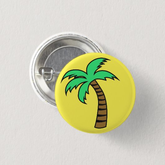 Cute Palm Tree Badge Pin Button (Voorkant /achterkant)