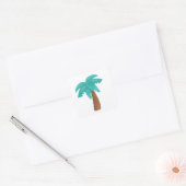 Cute Palm Tree Vierkante Sticker (Envelop)