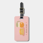 Cute Pancake en Bagagelabel met mansiroop (Voorkant verticaal)